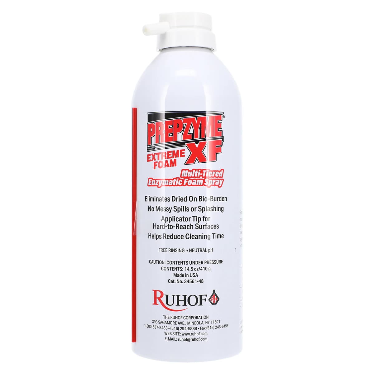 Ruhof Prepzyme Extreme Enzymatic Foam Cleaner, 14 oz Aerosol Can, Mild Odor - Foam Prepzyme Extreme - Image 1