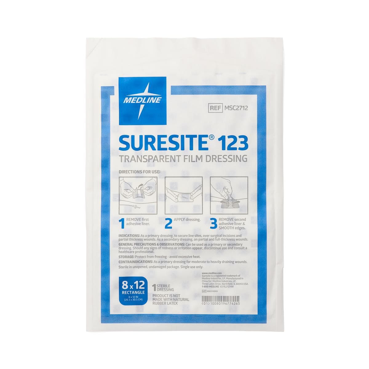 Suresite 123 Film Dressing, 8x12", Non-Adherent - Suresite 123 Film Dressing - Image 1