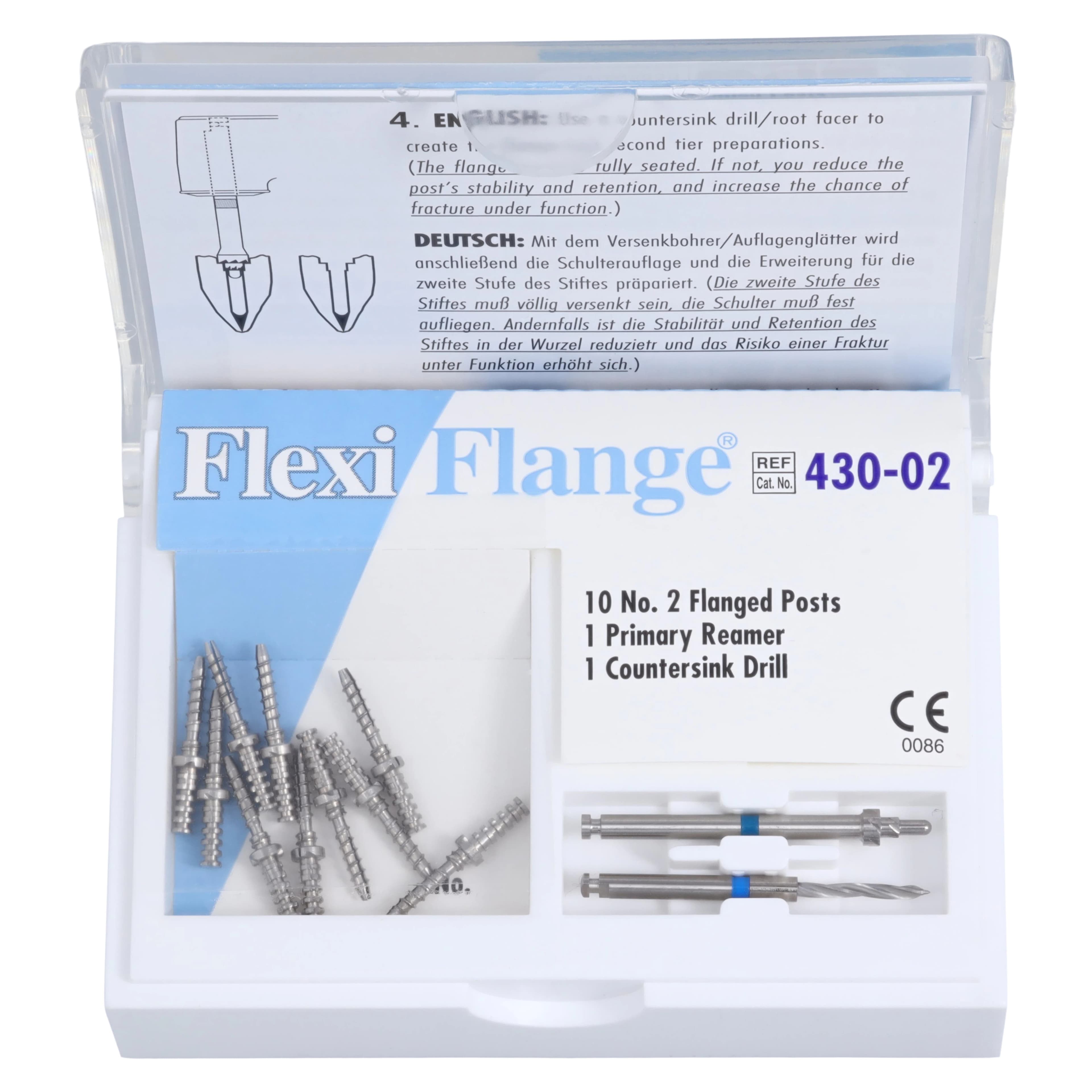 Flexi-Flange Stainless Steel Post Refill, Size 2 (Blue), 10/Pk, 430-02 - Flexi-Flange Posts, Stainless Steel, Standard Refill, # 2, Blue, 10/Pk, 430-02 - Image 1
