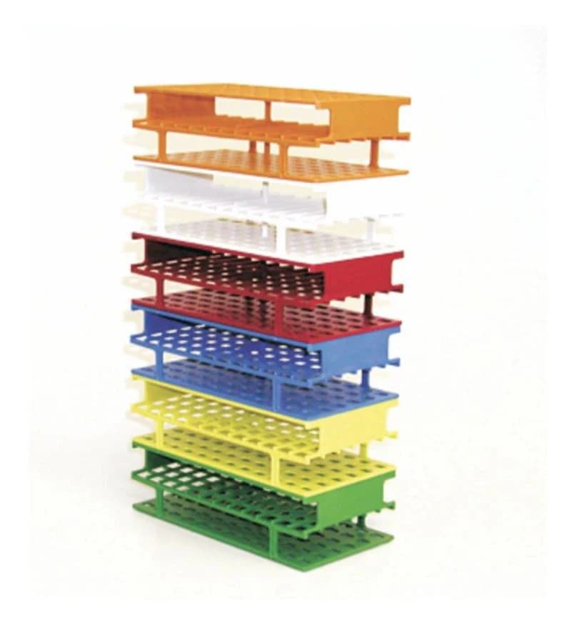 Nalgene Unwire Test Tube Rack, Acetal Plastic, 16mm, 72-Place, Yellow, Reusable - Rack Unwire 16mn 72PL - Image 1