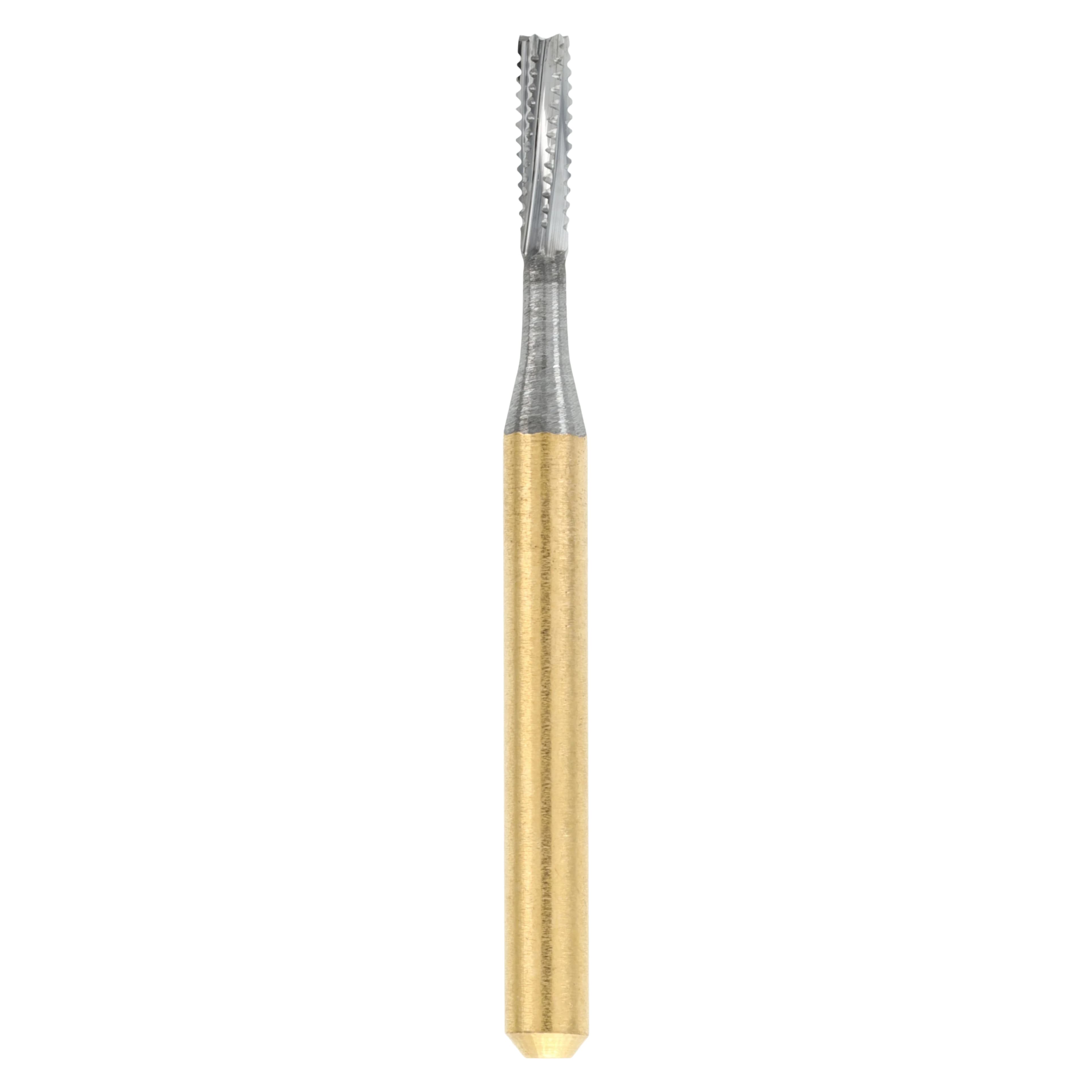 Alpen® Speedster™ Carbide Bur FG Crosscut Straight Fissure #557G, 1.0 mm, 10/Pk, R40557G - Alpen® Speedster™ Carbide Burs FG Crosscut Straight Fissure # 557 G Pkg/10 - Image 1