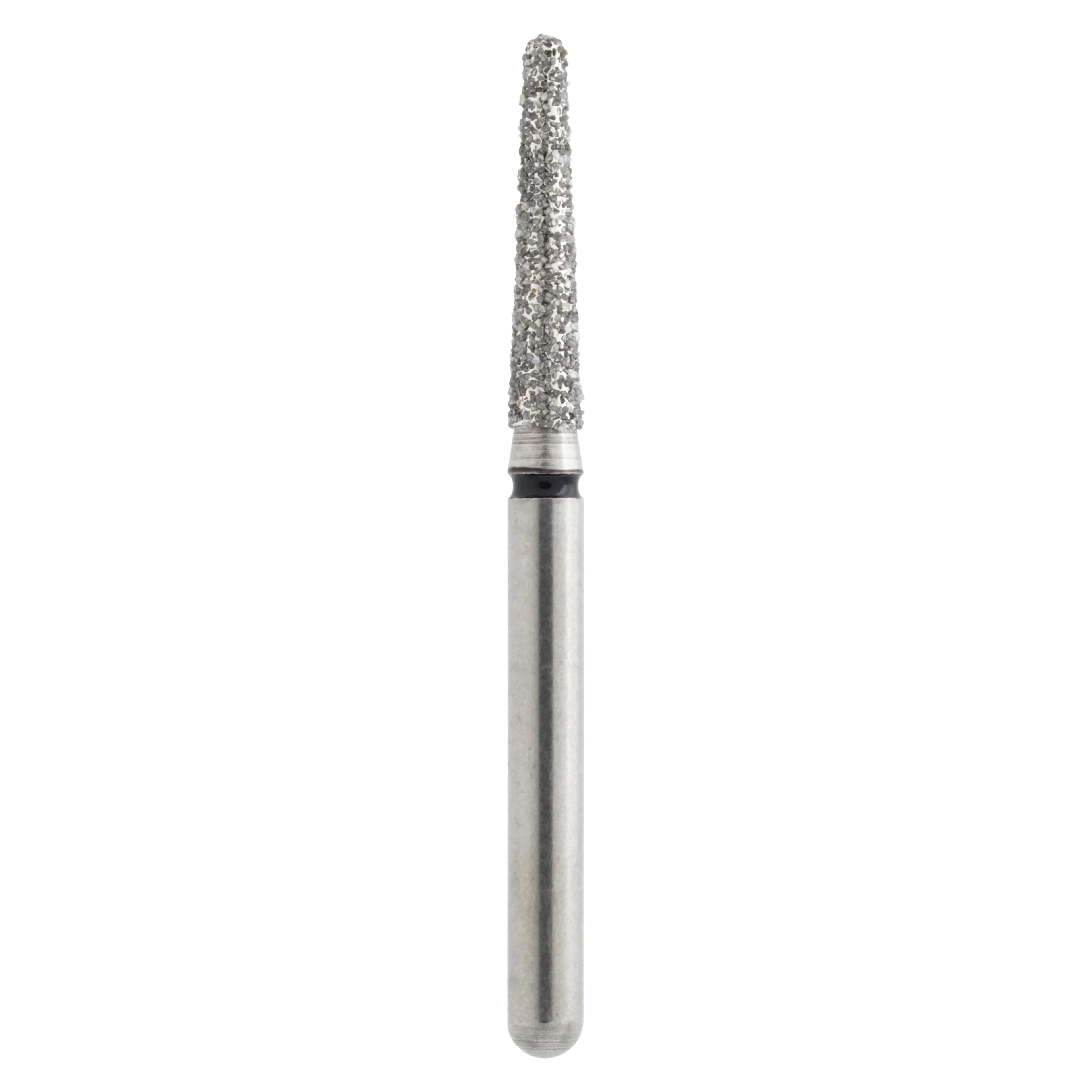 Alpen X1 Diamond Single Use Bur, FG, #8568-016SC, Tapered Round End, Super Coarse, Black, 25/Pk, X8568SC016 - Alpen X1, Diamond Single Use Burs, FG, # 856-016SC, Tapered Round End, Super Coarse, Black, 25/Pk, X8568SC016 - Image 1
