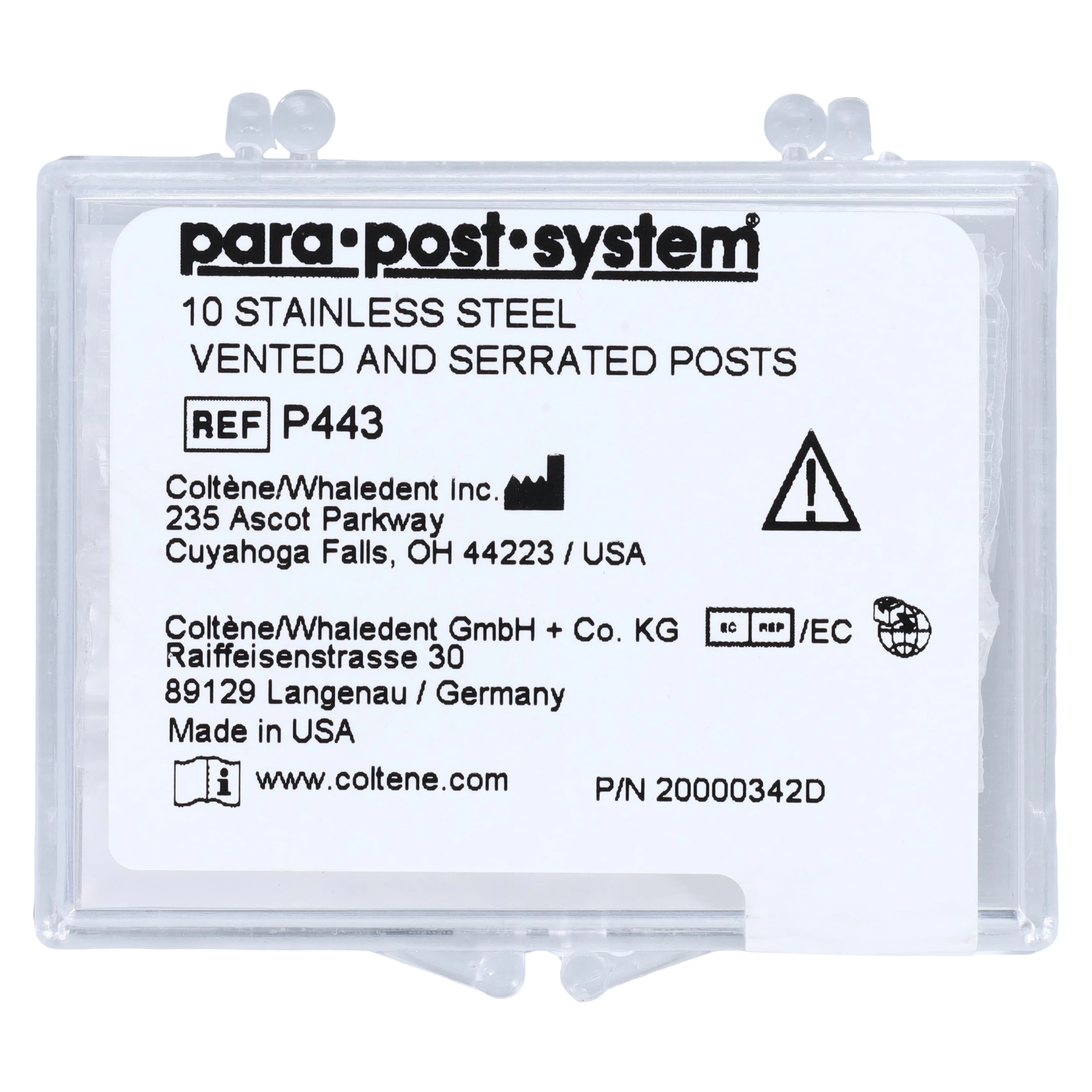 ParaPost Stainless Steel Endodontic Post Refill, Size 3, .036" (0.9mm), Brown, 10/Pk, P44-3 / P443 - ParaPost SS Refill P44-3 Brown 10/Pk - Image 1