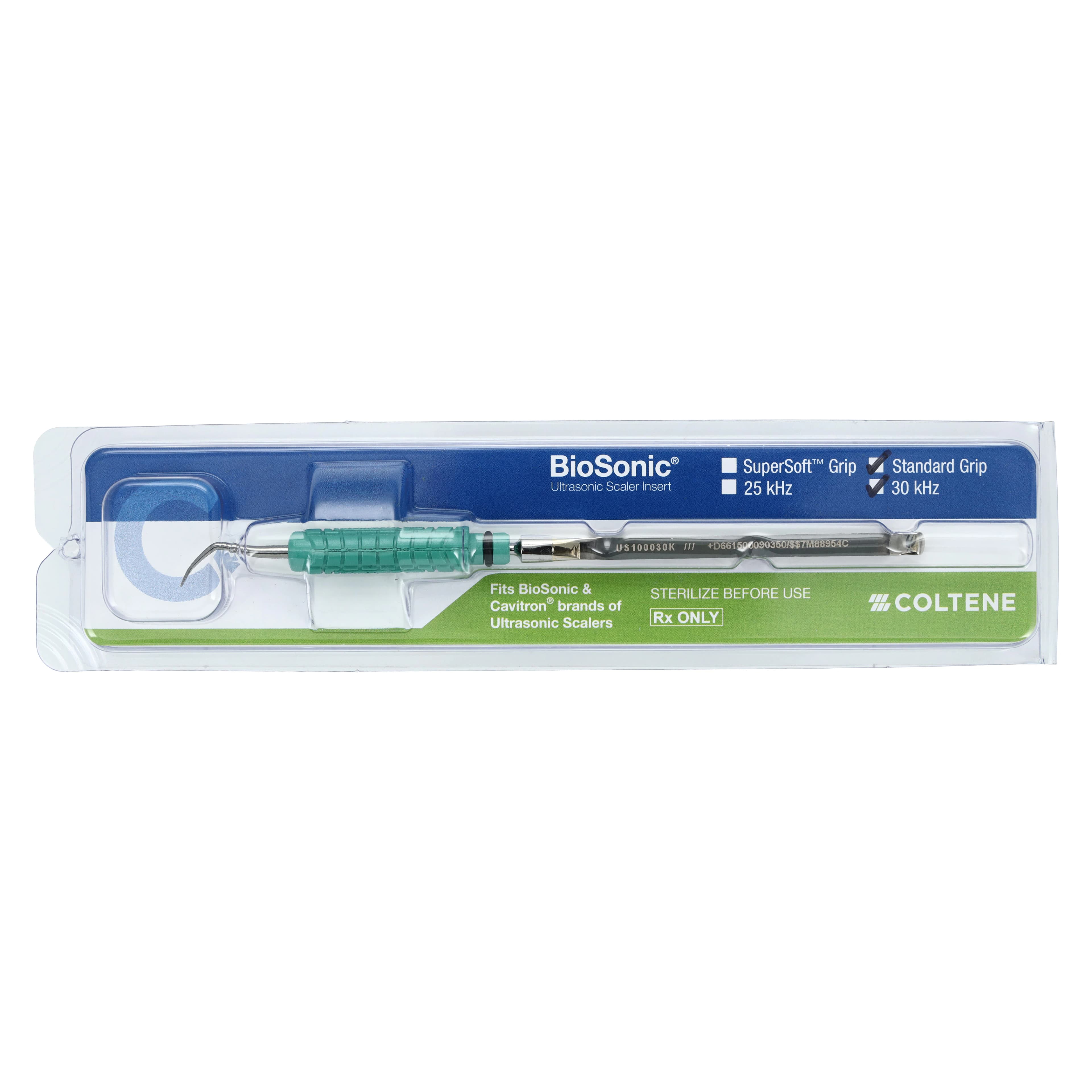 BioSonic Ultrasonic Scaler Insert #1000 Triple Bend, 30kHz, Teal, 1/Pkg - Biosonic Insert #1000 Triple Bend 30kHz - Image 1
