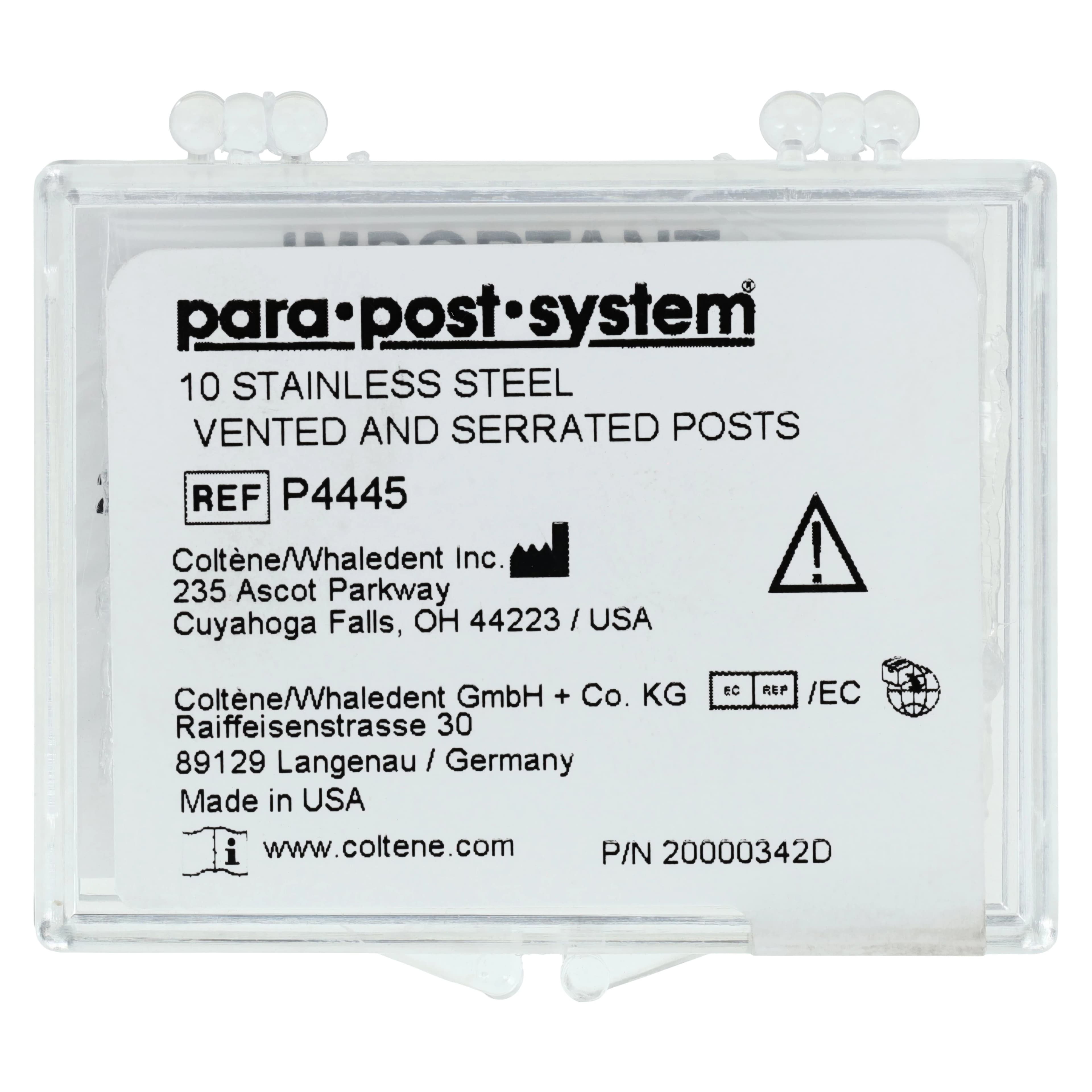 ParaPost Stainless Steel Endodontic Post Refill, Size 4.5 (0.045"/1.14mm), Blue, 10/Pk, P4445 - ParaPost, Stainless Steel, Refill, Blue, 10/Pk, P4445 - Image 1