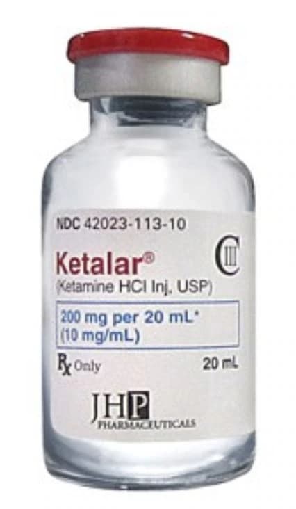Ketalar Injection 10mg/mL, Multiple Dose Vial, 20mL, 10/Package - Ketalar Inj Vial 20mL - Image 1