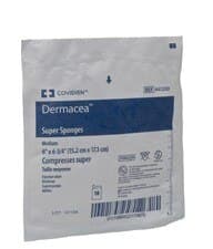 Dermacea Super 100% Cotton Gauze Sponge, 6 x 6-3/4", 12 Ply, Sterile, Medium, USP Type VII, 10/Bx - Sponge Super Dermacea ST 10's - Image 1