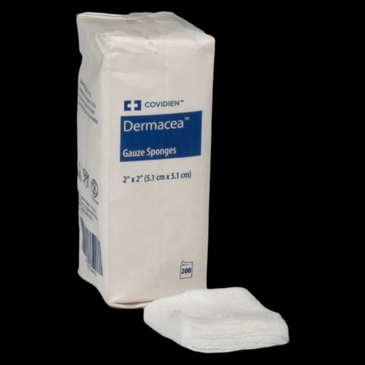 Dermacea Gauze Sponge, 100% Cotton, 2x2", 12-Ply, Non-Sterile, Latex-Free - Dermacea Gauze Sponge 12Ply NS - Image 1