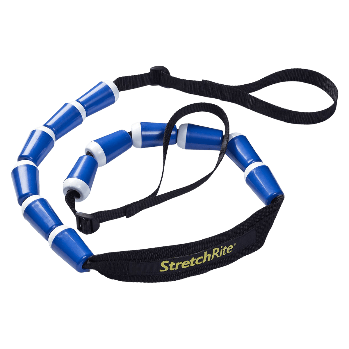 StretchRite Stretching Strap, Blue/White - Stretchrite Blue/White - Image 1