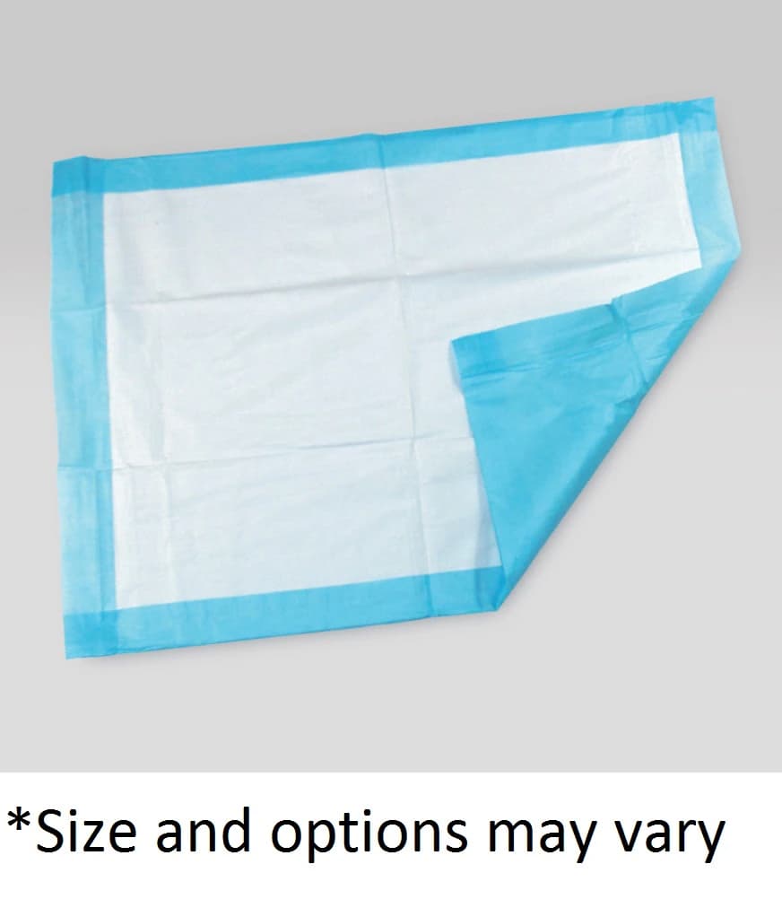 Tidi Products Incontinence Underpad, High Absorbency, 12" x 17", Blue, 500/Case - Underpads High Absorbency - Image 1