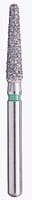 BluWhite Diamond™ Bur, FGSS, Coarse, Taper Round End, #756C, 1.8 mm Diameter, 8.0 mm Length, Green Ring, 5/Pkg - BluWhite Diamond™ Burs – FGSS, Cone, 5/Pkg - Coarse, Green, Taper Round End, # 756C, 1.8 mm Diameter, 8.0 mm Length - Image 1