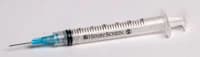 Henry Schein Hypodermic Syringe with Needle, 3cc, 25G x 5/8", Luer Lock, Sterile, Latex-Free, 100/Box - Syringe w/Needle 3cc LL - Image 1