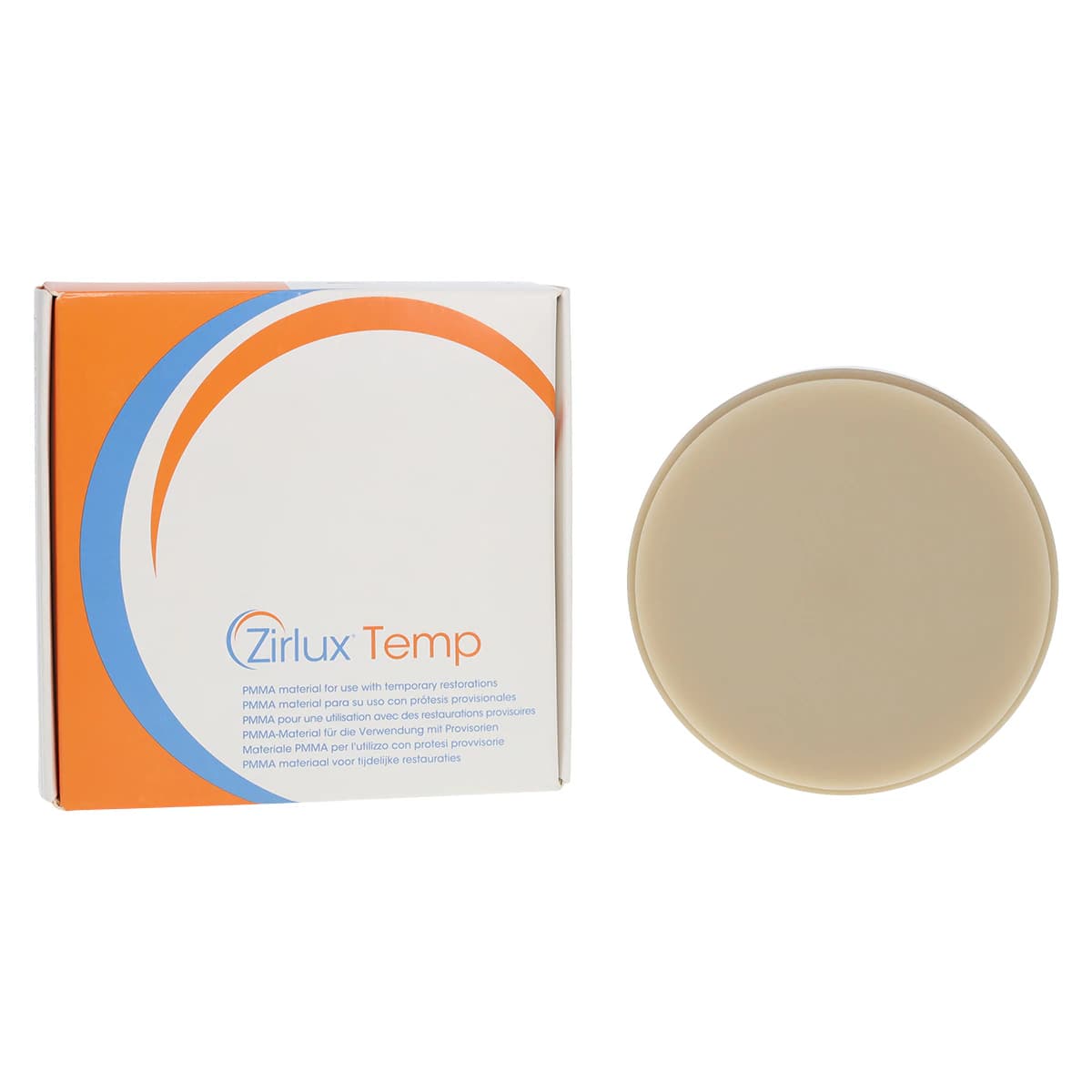 Zirlux Temp PMMA Disc C2, 98x18mm, Each - Zirlux Temp PMMA 98x18mm - Image 1