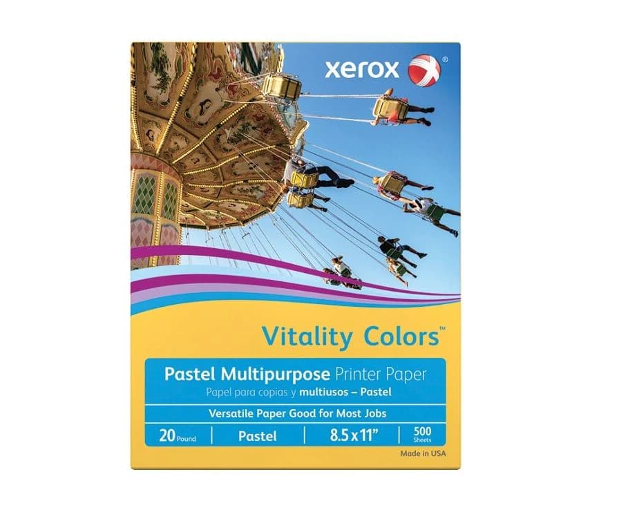 Xerox Multipurpose Copy Paper, 8.5" x 11", 20 lb, Goldenrod, 500/Pk - Paper Copy 8.5x11 Grd 5m/ - Image 1