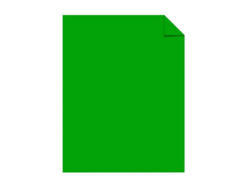 Wausau Papers Astrobrights Paper Letter, 8.5 x 11 in, 24 Lb, Gamma Green, Recycled, 500/Pk - Paper Letter Astro Green Recyc - Image 1