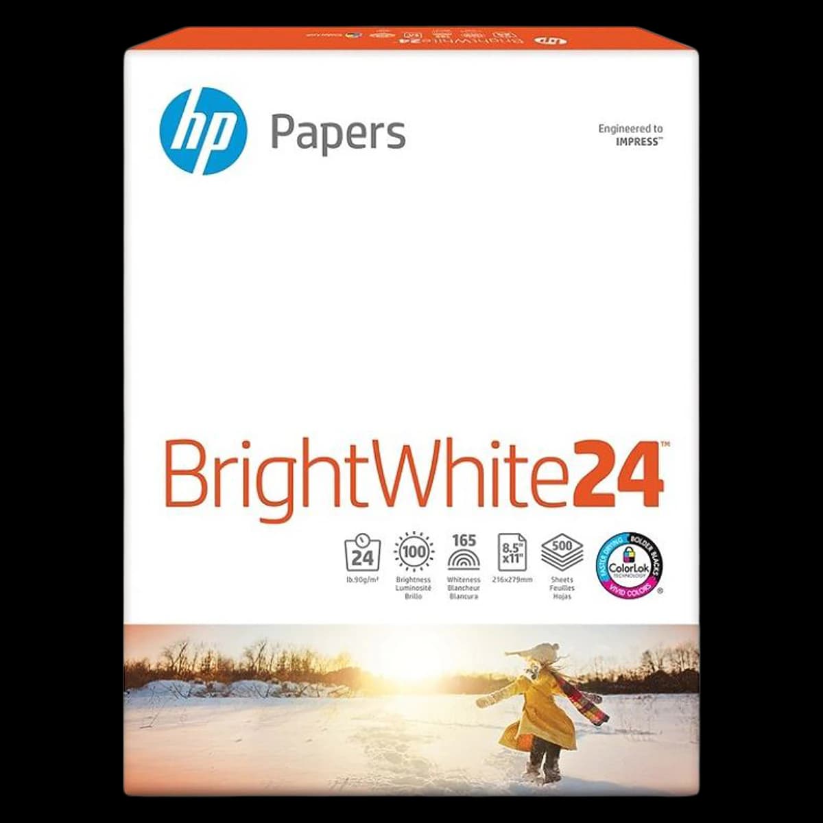 Agilent Technologies Bright White Inkjet Paper, 8.5" x 11", 24 lb, 500 Sheets/Ream - Paper Inkjet 8.5x11 White - Image 1