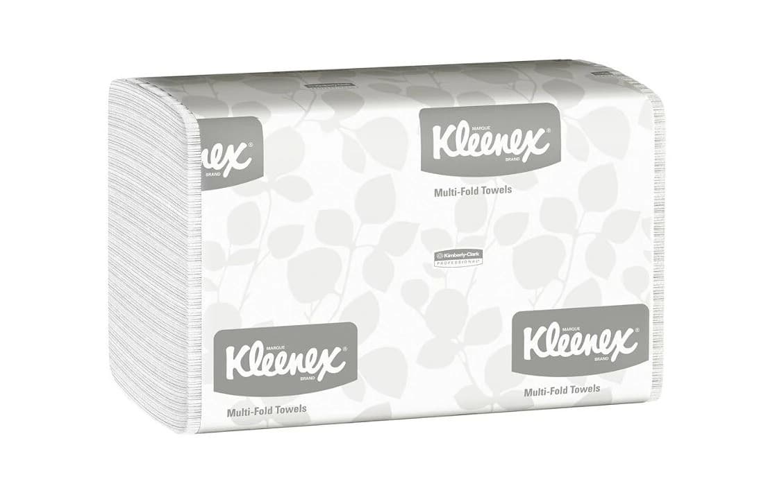 Kleenex Multi-Fold Hand Towels, 150 Towels/Sleeve, 16 Sleeves/Case, 2400/Case - TOWEL,KLEENEX,MULT-FLD,CA - Image 1