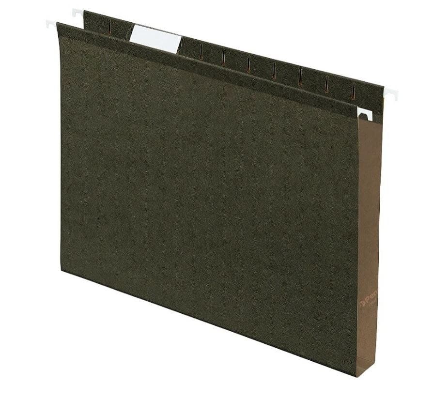 Pendaflex Hanging Folder, 1" Expansion, Letter Size, Green, 25/Box - Folder Hng Bb Ltr 1exp G - Image 1