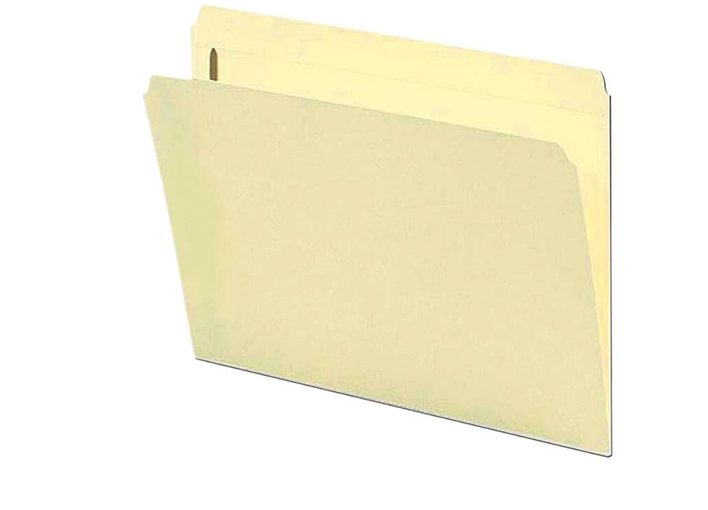Smead Manila Reinforced Tab Fastener Folder, Letter Size, 11pt, 50/Box - Folder Ltr 11pt W/Fastnr - Image 1