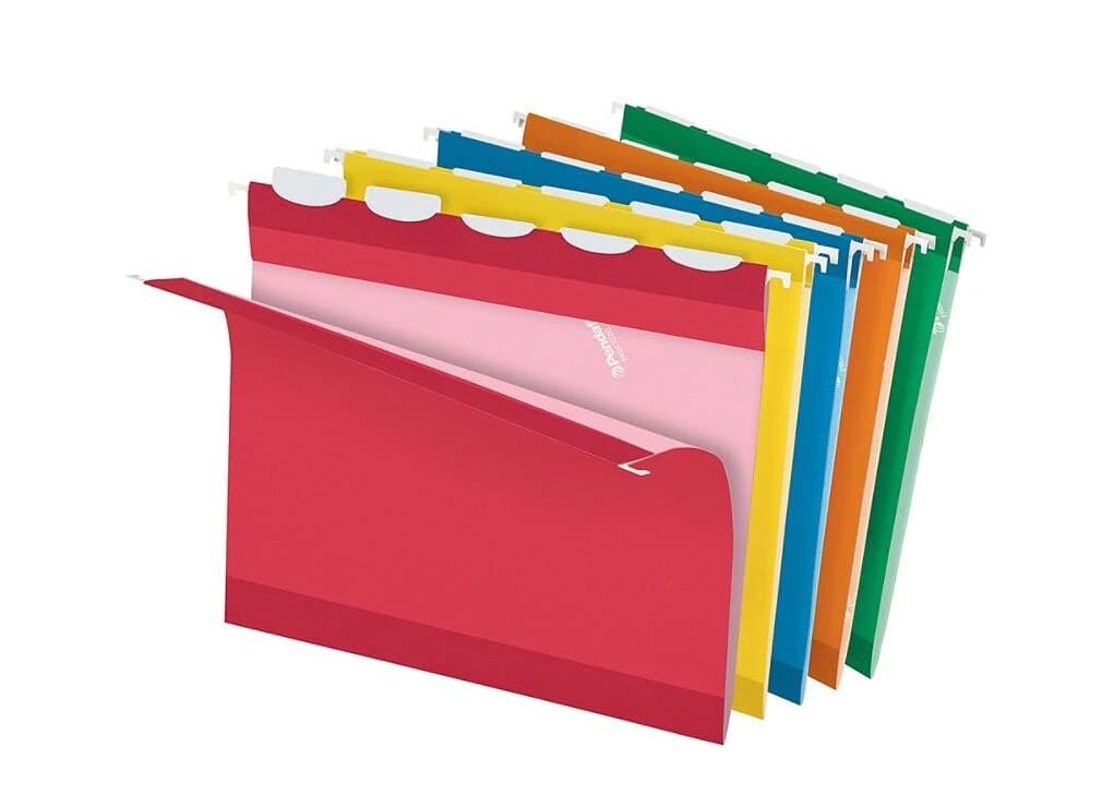 Pendaflex ReadyTab Reinforced Hanging Folder, 1/5 Cut, Letter Size, Assorted Colors, 25/Pack - Pendaflex ReadyTab Hang Let At - Image 1