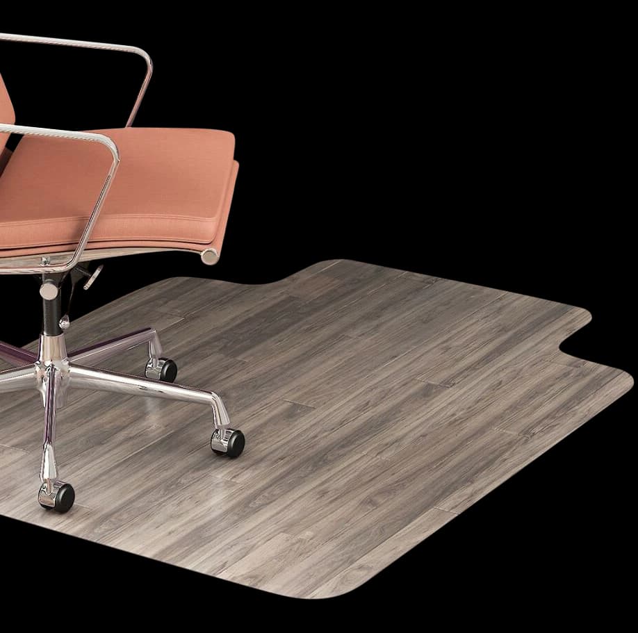 Realspace Hard Floor Chair Mat, Wide Lip, 45 in x 53 in, Translucent - Hardwd Floor Chair Mat WideLip - Image 1