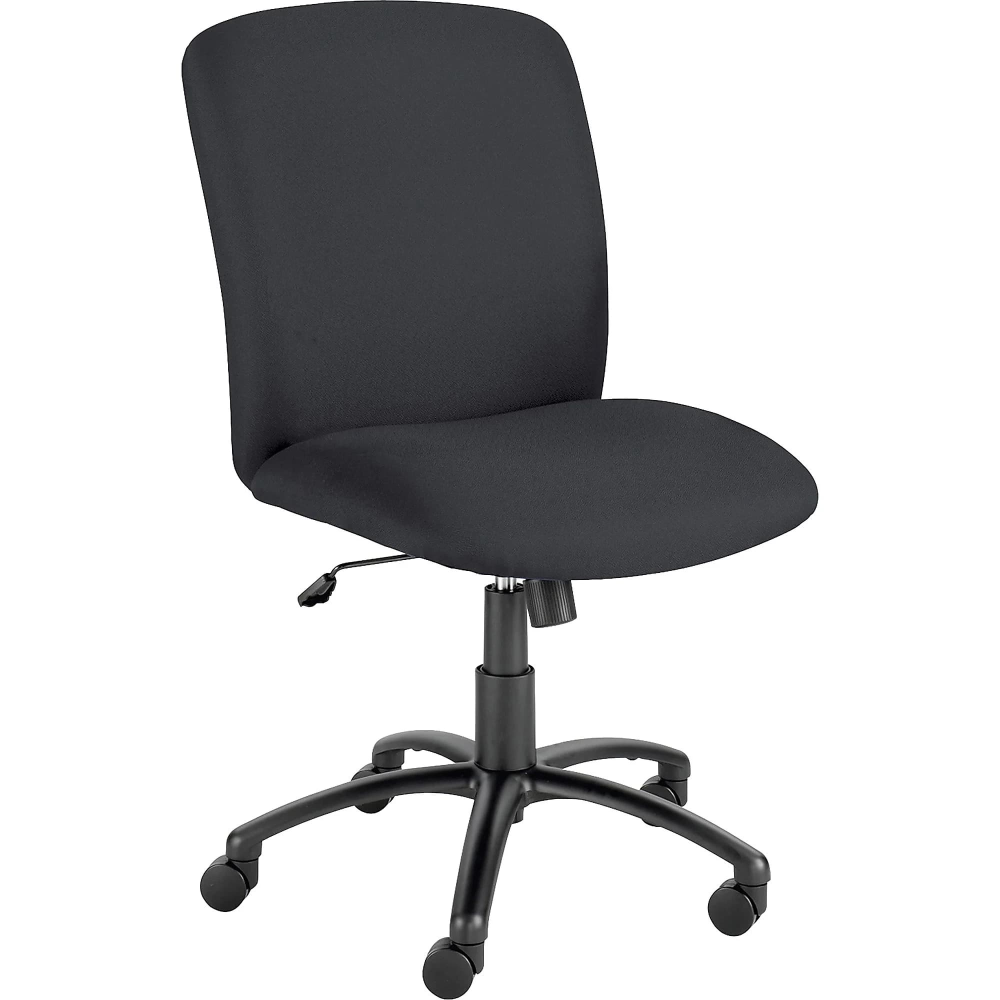 Safco Products Uber Big & Tall Executive Chair, High-Back, Black Fabric, Black Frame, 44.75 x 26 x 30.25 in - Hi-Bck Exec Chr 44.75x26x30.25 - Image 1