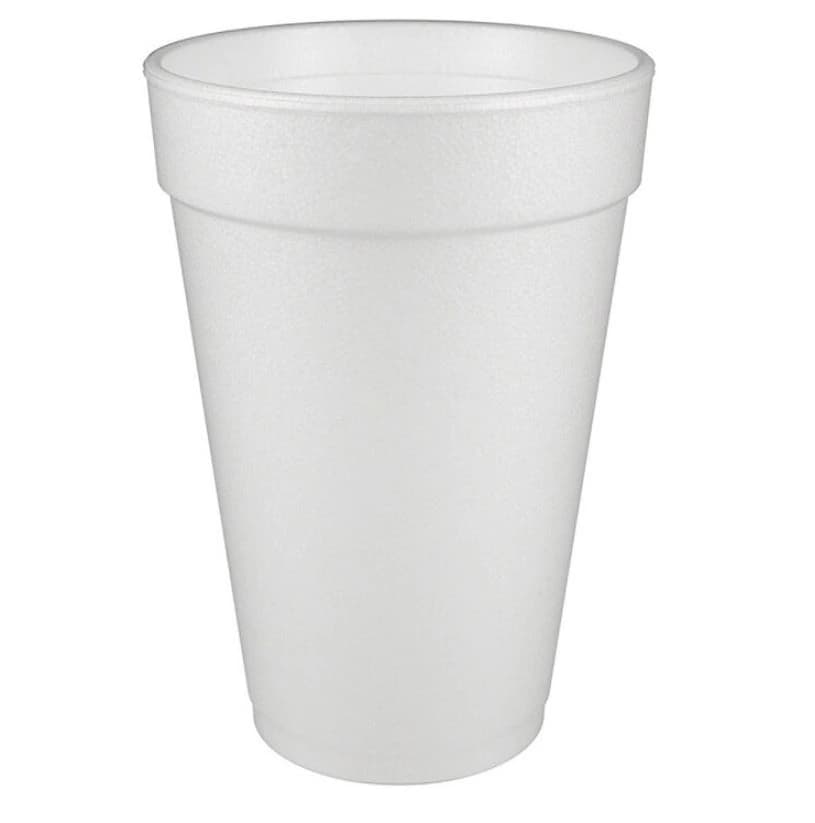 Dart Insulated Foam Drinking Cups, 16 oz, White, 1000/Box - Cup Foam 16oz We - Image 1