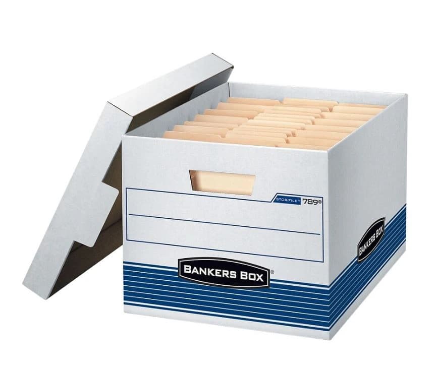 Fellowes Quick/Storage Storage Box, Letter/Legal Size, 4/Pack - Box Quick/Str Ltr/Lgl - Image 1