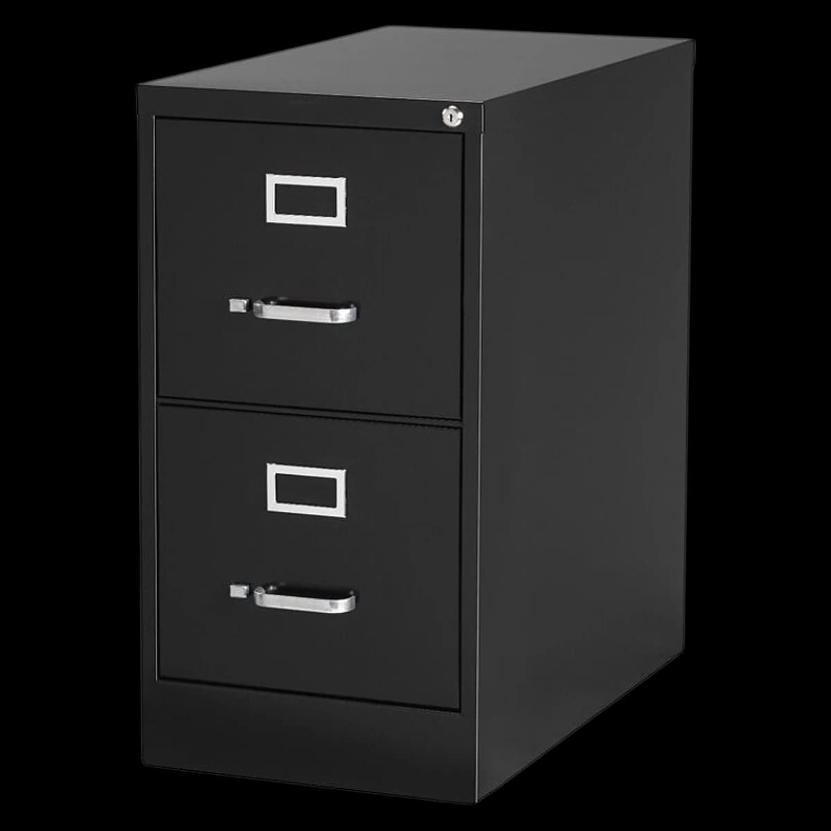 WorkPro Vertical Letter-Size File Cabinet, 2 Drawers, 26.5 in, Black - Cabinet File 2dr 26.5 Ltr Blk - Image 1