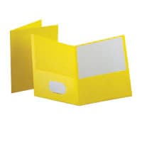 Oxford Twin-Pocket Portfolios, Yellow, 10/Pack - Portfolio Yel - Image 1