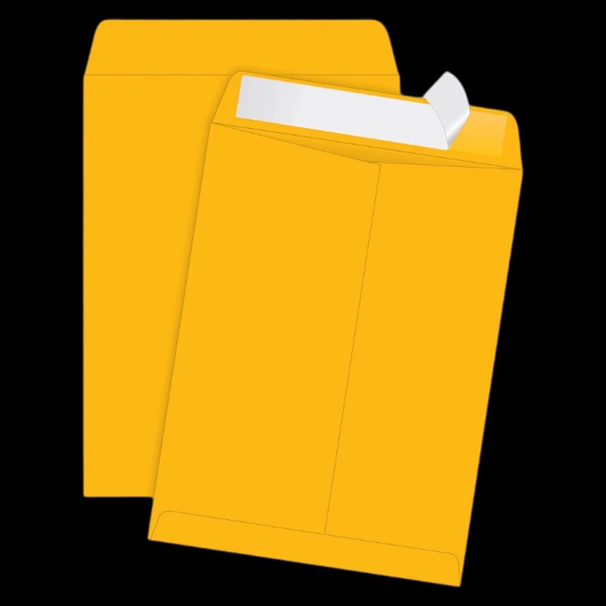 Redi-Strip Catalog Envelopes, 10" x 13", Brown, 250/Box - Envelope Catalog Brown - Image 1