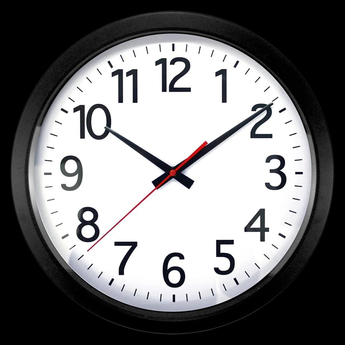 Realspace Quartz Wall Clock, Round, 14 Inch, Black - Clock Round 14" - Image 1