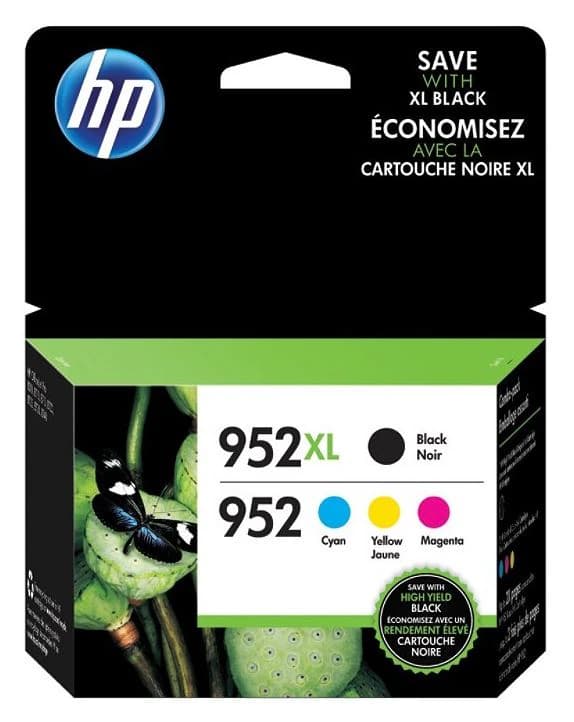 HP 952XL Black & 952 Cyan/Magenta/Yellow Inkjet Cartridge 4-Pack (4/Pack) - Inkjet Cartridge HP #952 Blk, - Image 1