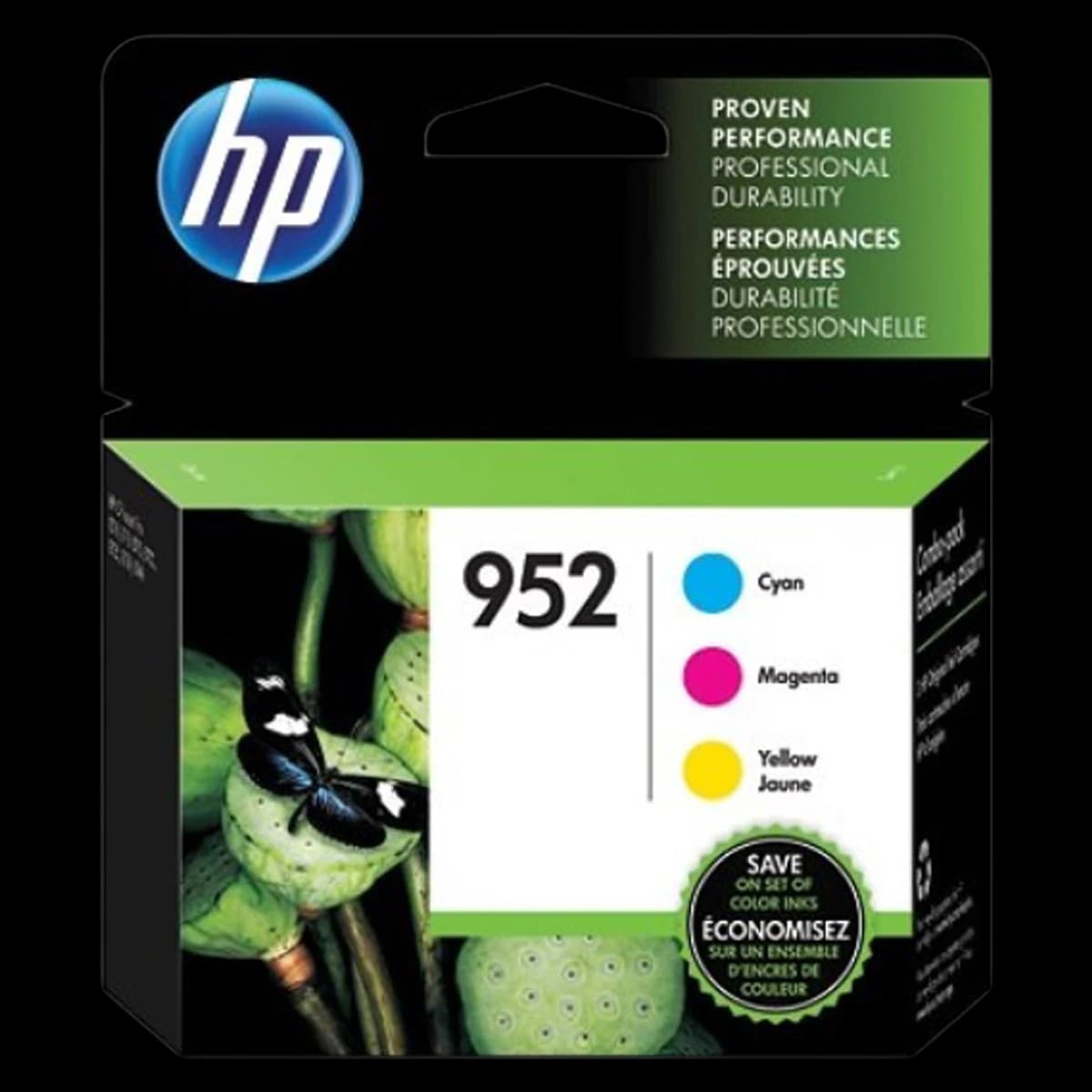 HP 952 Cyan/Magenta/Yellow Ink Cartridges, 3-Pack (Cyan, Magenta, Yellow) - Cartridge Ink HP952 Cyan/Mag/ - Image 1