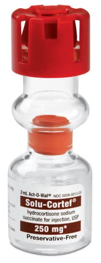 Solu-Cortef Act-O-Vial Injection, 250mg, Preservative-Free, Single-Dose Vial, 2mL - Solu-Cortef Act-O-Vial Inj SDV - Image 1
