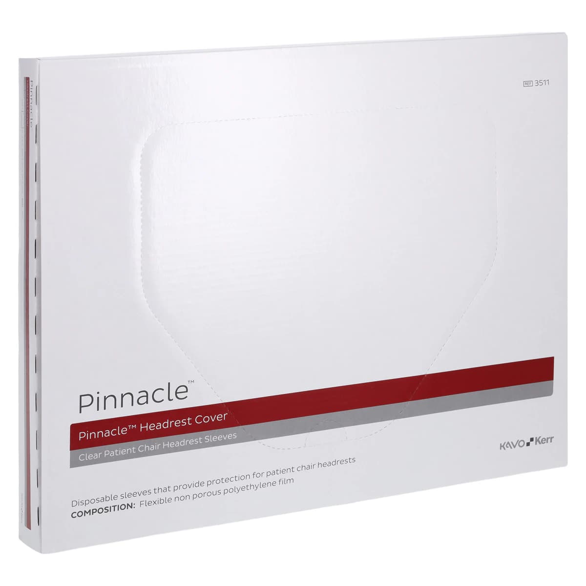 Pinnacle Headrest Covers, Clear Plastic, 9.5" x 11.5", 250/Box, 3511 - Headrest Cover 9-1/2 x 11-1/2 (250) - Image 1