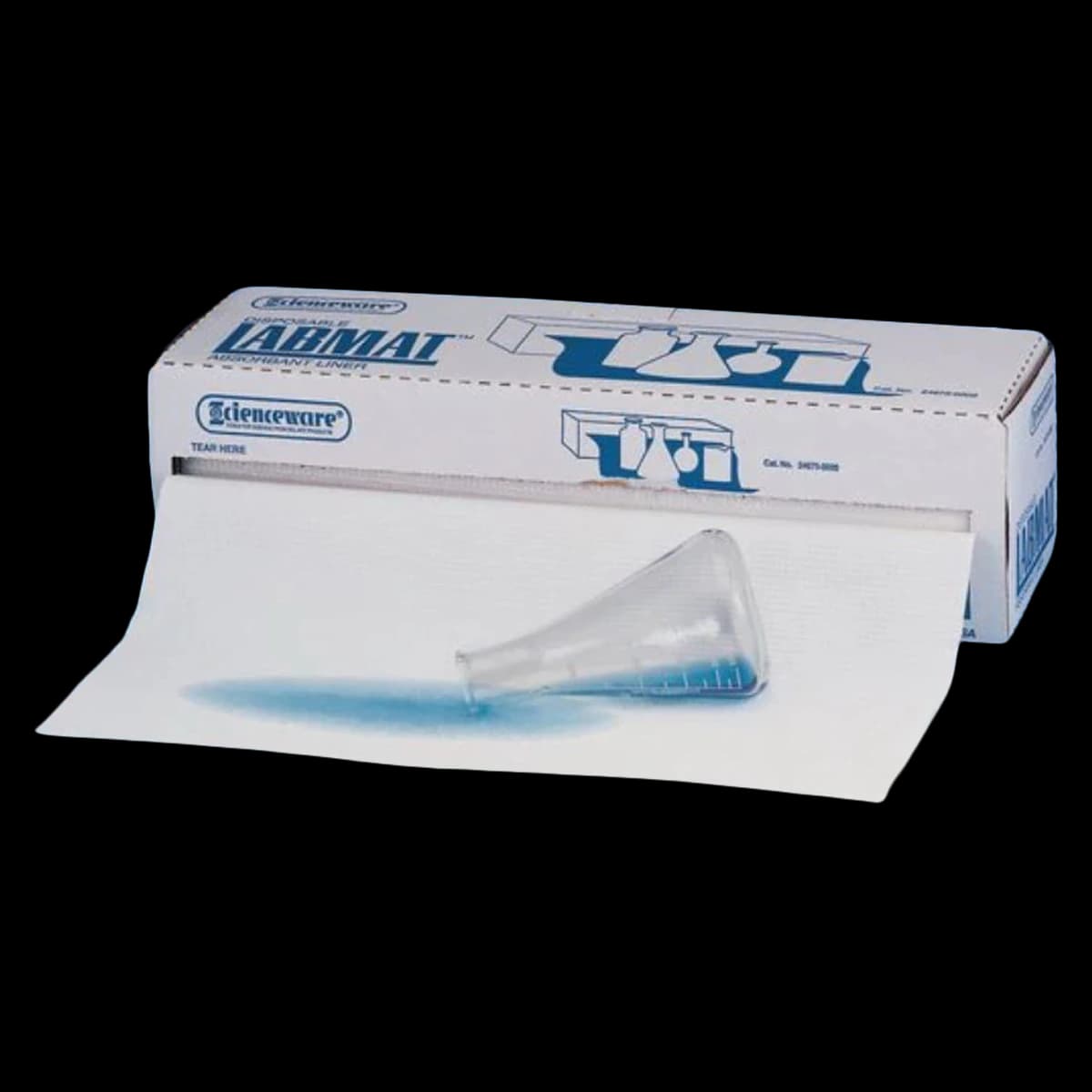 Bel-Art Labmat Absorbent Benchtop Liner, Polyethylene Film, White, 20" x 24", 100/Case - Labmat Sheets 20"x24" - Image 1