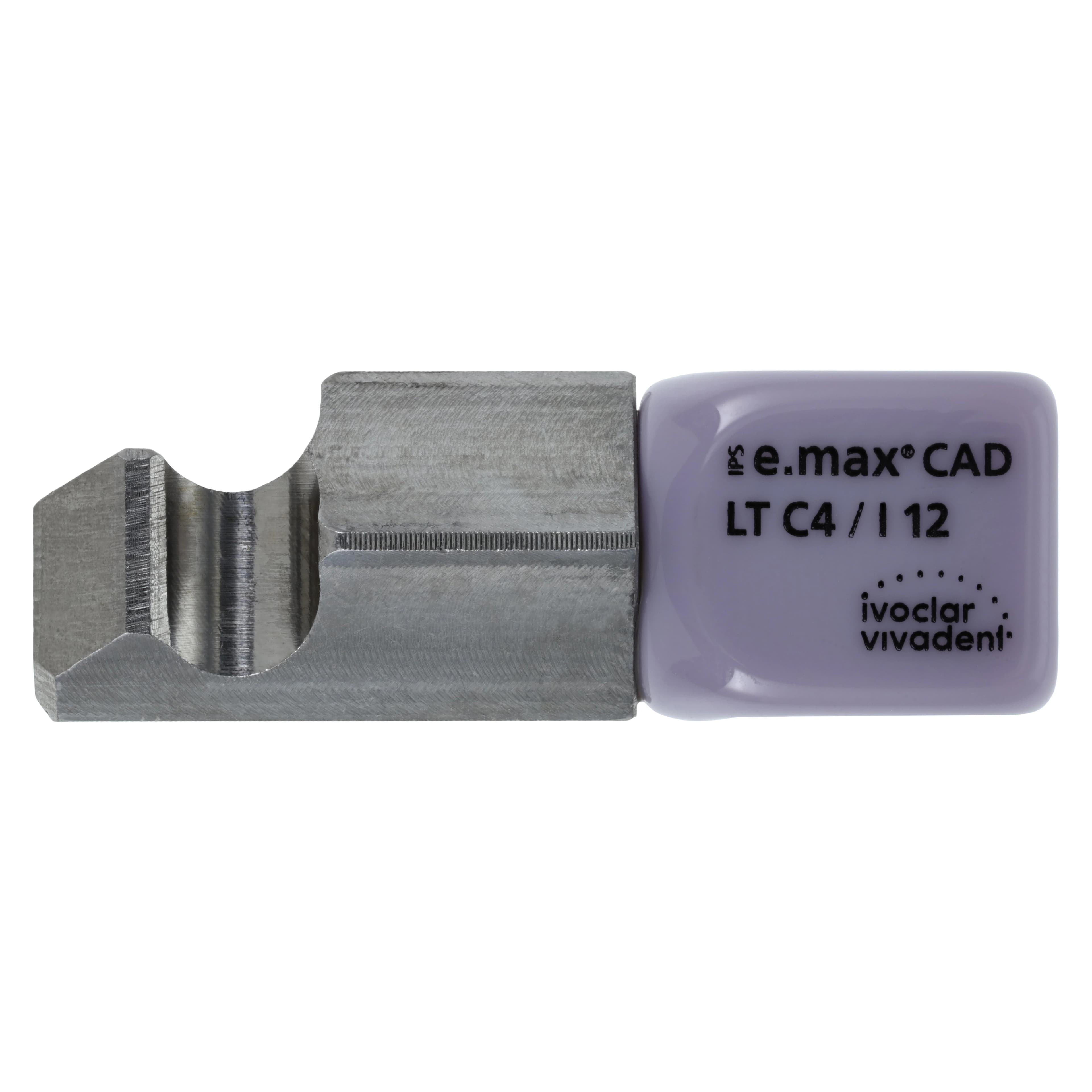 IPS e.max CAD PlanMill Blocks LT I12 Shade C4, Low Translucency, Lithium Disilicate, 5/Box - IPS e.max CAD Blocks PlanMill LT C4 I12 (5) - Image 1