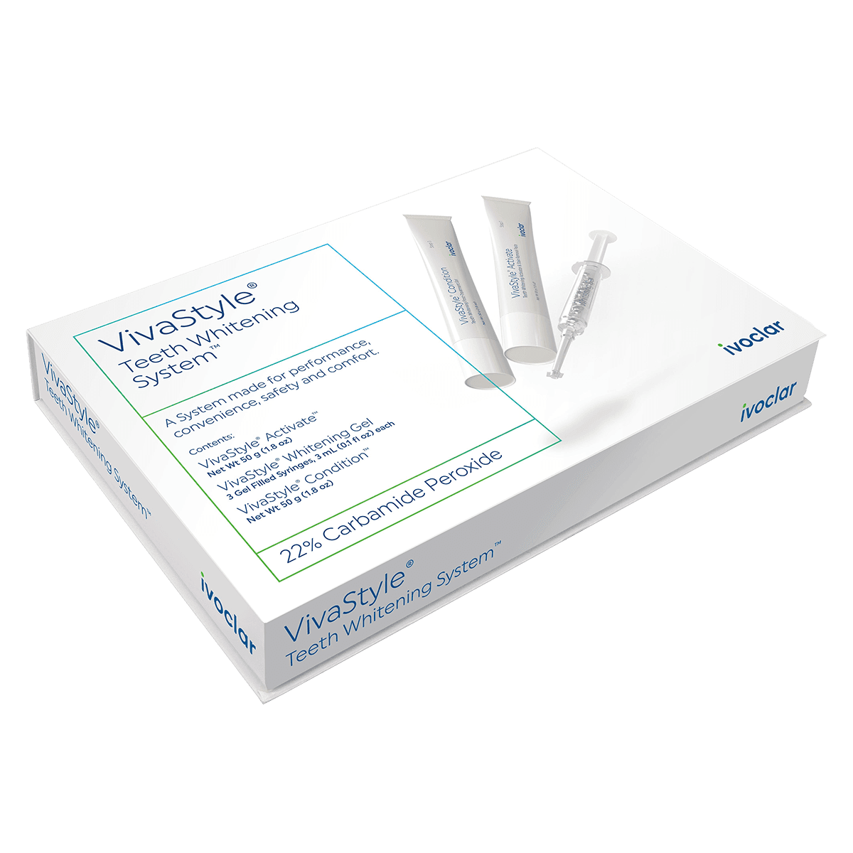 VivaStyle Whitening System 22% Kit, 3 x 3ml Syringes, 755871 - VivaStyle Whitening System 22% Kit - Image 1