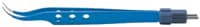 Padgett Jewelers Bipolar Forceps, Insulated, Curved, 1.0mm Tip, Stainless Steel, Each - Forceps Jewelers Bipolar 1.0mm - Image 1