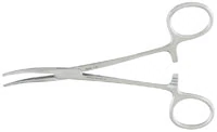 Miltex-Integra Kelly Forceps, Curved, 5-1/2", Stainless Steel, Sterile, 50/Package - Forceps Kelly Curved Sterile - Image 1