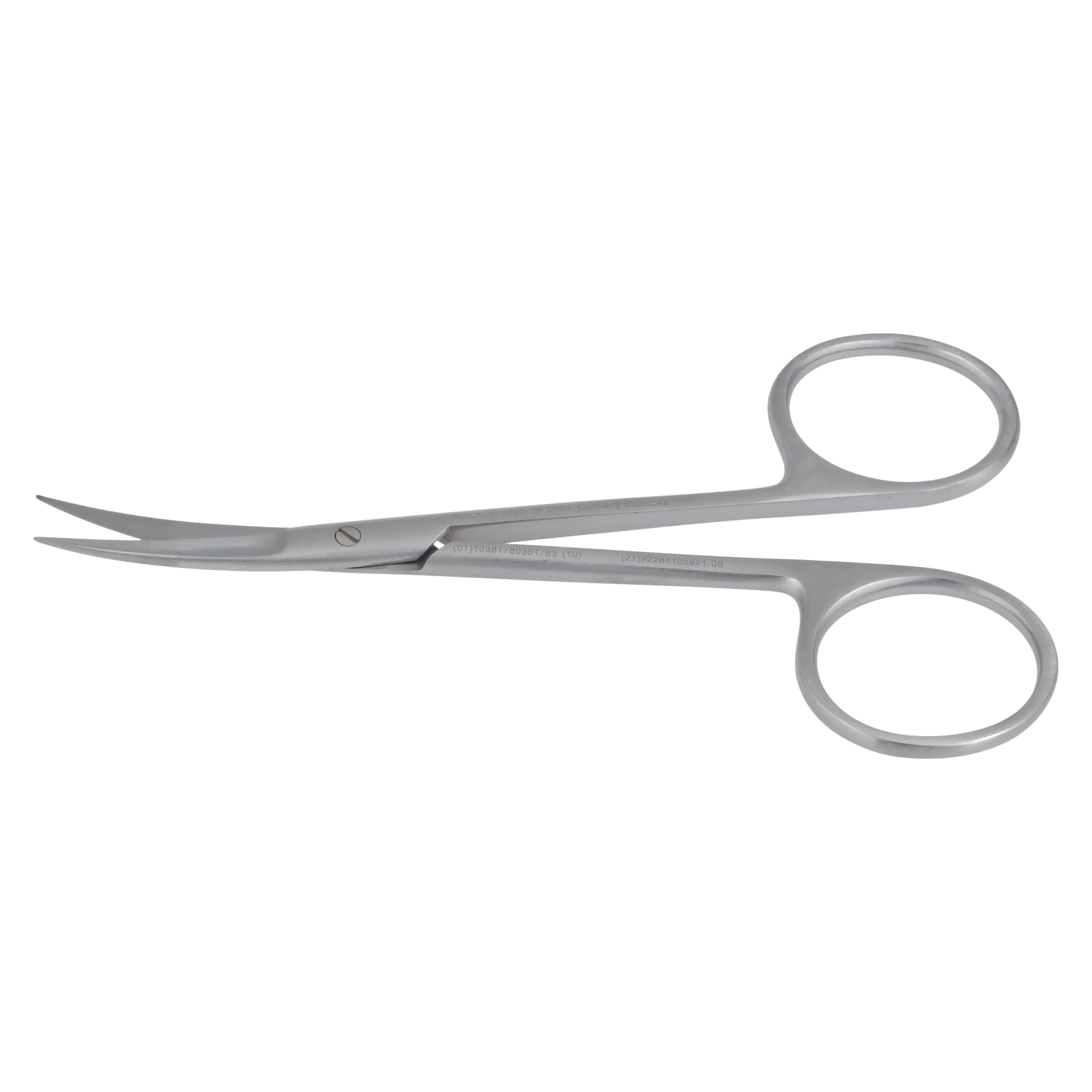 Miltex-Integra Iris Scissors, Curved, 4" (10 cm), Stainless Steel, Each - Scissors Iris Curved 4" - Image 1