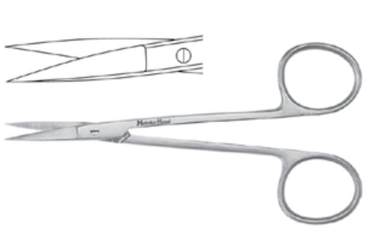 Meister-Hand Iris Scissors, Straight, Delicate, 3-1/2" (9 cm), Stainless Steel, Each - Scissor Iris Straight Delicate - Image 1