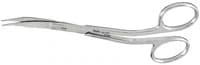 Miltex Goldman-Fox Scissors, 5", Double Curved, One Serrated Blade, Angled Shanks - Miltex Scissors - Goldman-Fox 5" - Double Curved, One Serrated Blade - Image 1