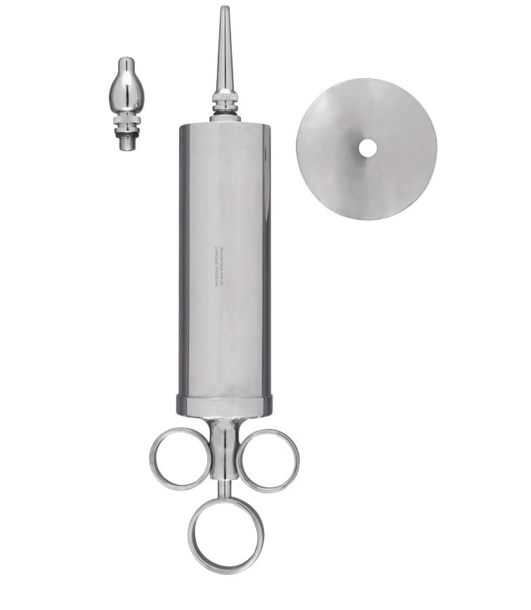 Vantage Ear Syringe, Metal with Shield, Autoclavable, Reusable - Ear Syringe Metal W/Shield - Image 1