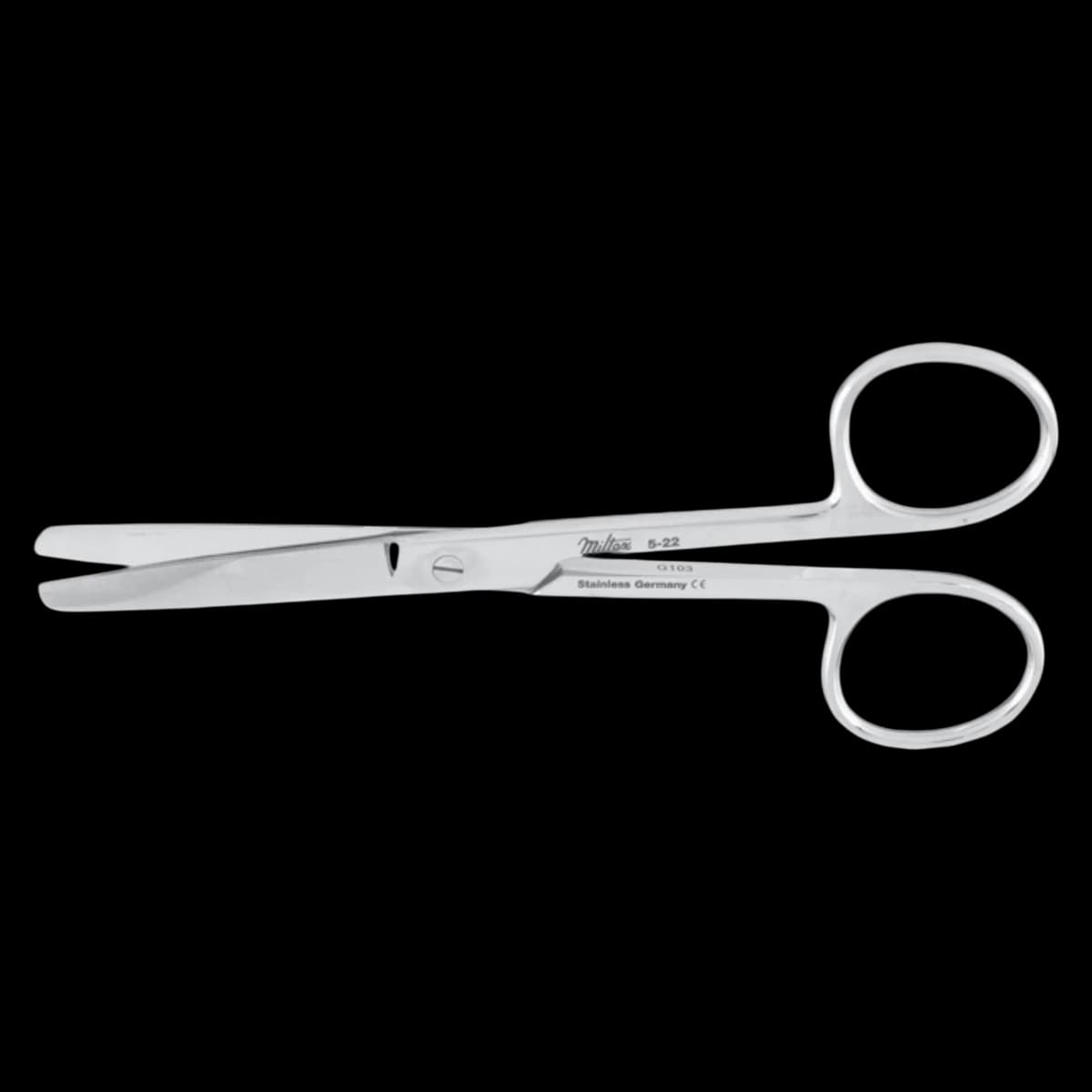 Miltex Operating Scissors, Straight, 4-1/2" (11.4 cm), Stainless Steel, Autoclavable - Operating Scissors Str - Image 1