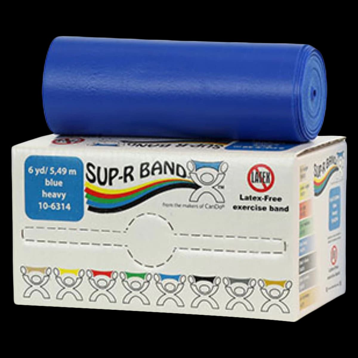 Fabrication Enterprises Sup-R Band Exercise Band, Blue, Heavy Resistance, 6 yd x 5 in - SupR Band LF Blue - Image 1