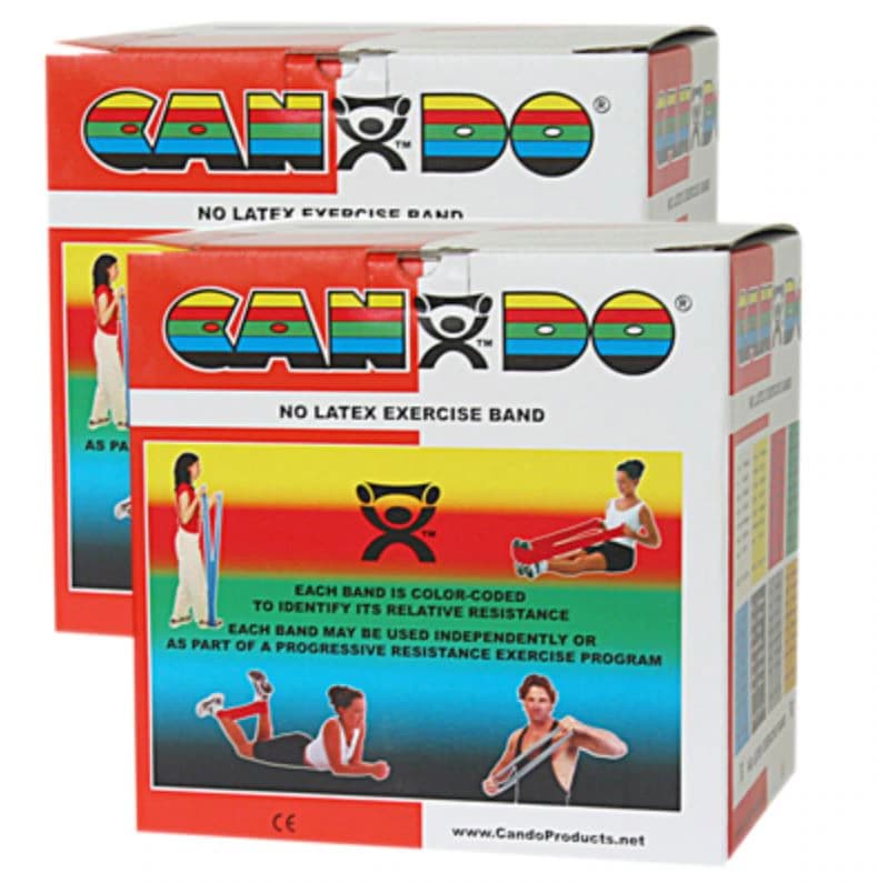 CanDo Exercise Band, Light Resistance, Red, 50 yd Roll - Band Exercise CanDo LF 50yd - Image 1