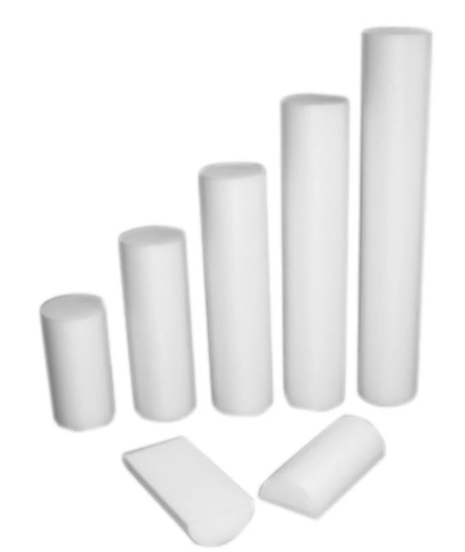 CanDo Therapy Roller, 12" x 4", White, Full Foam Roller - Foam Roller Full - Image 1