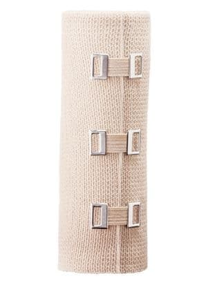ACE Stretch Bandage Elastic, 6" x 5 yd, Beige, Non-Sterile, 10/Box - Bandage Elast ACE Clips - Image 1